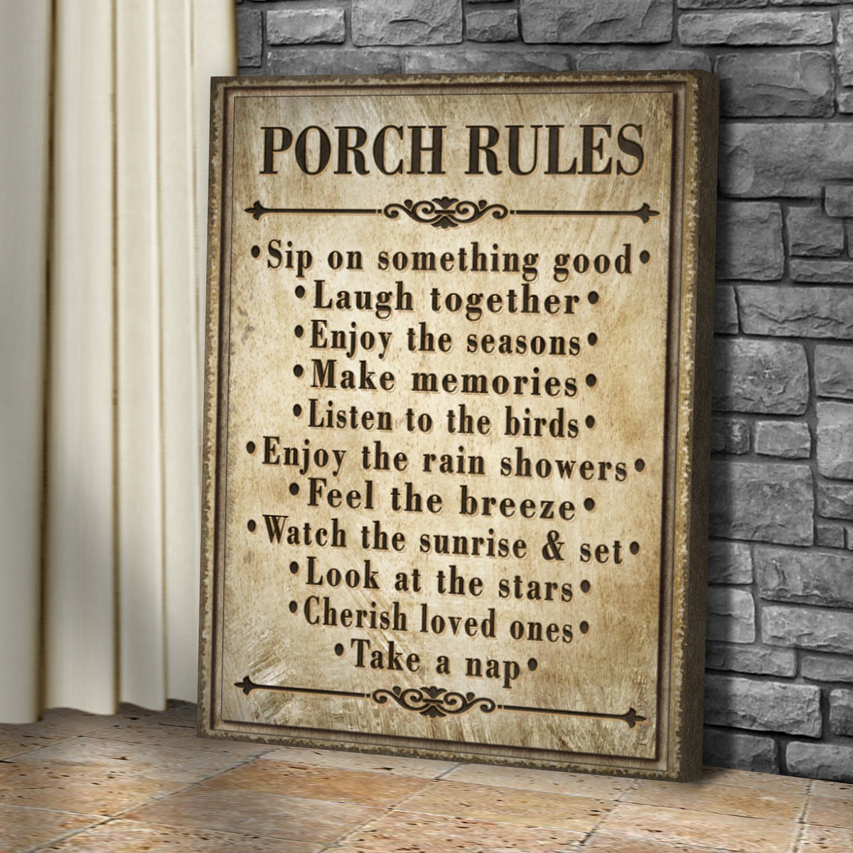 Porch Rules Sign II, photo 3 of 7