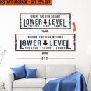 Upgrade Your 16x48 Inches 'Lower Level Sign III' (Style 1) Canvas To 20x60 Inches