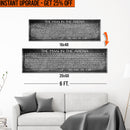 Upgrade Your 16x48 Inches 'The Man In The Arena Sign VII' (Style 1) Canvas To 20x60 Inches