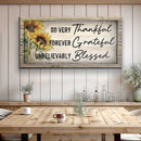 Grateful Thankful Blessed Family Sign II by Tailored Canvases