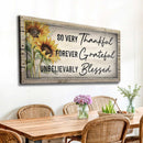 Grateful Thankful Blessed Family Sign II by Tailored Canvases