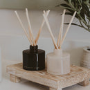Cashmere and Vanilla White Translucent Tinted Glass Jar Reed Diffuser by Sweet Water Decor