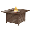Aluminum 42-in Square Propane Fire Table with Beads, Covers and Lid