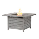 Aluminum 42-in Square Propane Fire Table with Beads, Covers and Lid