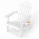 Outdoor Adirondack Chair with Built-in Cup Holder for Backyard Porch