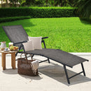 Patio Foldable Chaise Lounge Chair with Backrest and Footrest