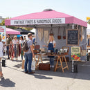 10 x 10 Feet Foldable Commercial Pop-up Canopy with Roller Bag and Banner Strip