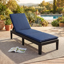 Patio Lounge Chair 3-Position Adjustable Backrest and Cushion