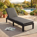 Patio Lounge Chair 3-Position Adjustable Backrest and Cushion