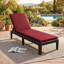 Patio Lounge Chair 3-Position Adjustable Backrest and Cushion