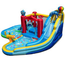 Inflatable Water Park with Splash Pool and Water Cannon for Birthday Party Without Blower by LJGDeals