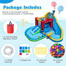 Inflatable Water Park with Splash Pool and Water Cannon for Birthday Party Without Blower by LJGDeals