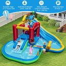 Inflatable Water Park with Splash Pool and Water Cannon for Birthday Party Without Blower by LJGDeals