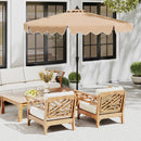 9 Feet Patio Umbrella with Crank Handle and Push Button Tilt