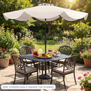 9 FT Patio Umbrella with Crank Handle and Push Button Tilt