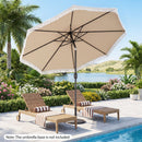 9 FT Patio Umbrella with Sun-Protective Canopy for Patio Garden Pool