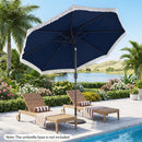 9 FT Patio Umbrella with Sun-Protective Canopy for Patio Garden Pool