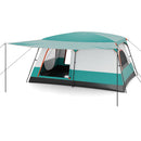 8-10 Person Camping Tent with Double Rooms and 2 Doors