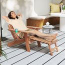 All-Weather HIPS Patio Adirondack Lounge Chair with Retractable Footrest