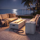 42 Inch 50 000 BTU Outdoor Rectangular Fire Table with Tank Holder