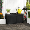 100 Gallon Resin Deck Box Outdoor Waterproof Storage Bench