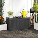 100 Gallon Resin Deck Box Outdoor Waterproof Storage Bench