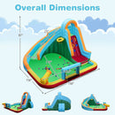 Inflatable Water Slide Park 6-in-1 Giant Bounce House with Long Slide Splash Pool Climbing Wall by LJGDeals