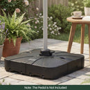Outdoor Cantilever Umbrella Base Square Water and Sand Fillable Base