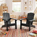Set of 2 Kid's Adirondack Chair with with High Backrest and Armrests