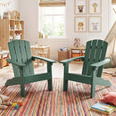 Set of 2 Kid's Adirondack Chair with with High Backrest and Armrests