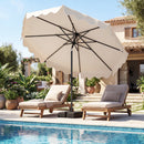 9 Feet Patio Umbrella with Weighted Base and Sandbags