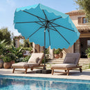 9 Feet Patio Umbrella with Weighted Base and Sandbags