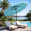 10 Feet Patio Umbrella with Weighted Base and Sandbags