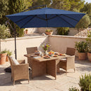 8 x 8 FT Offset Cantilever Patio Umbrella Square Hanging Outdoor Market Umbrella with 360¬∞ Rotation