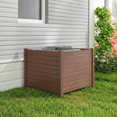 48 x 38 Inch Air Conditioner Fence 3 Panels with Metal Ground Stakes for Patio Backyard