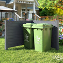 48 x 38 Inch Air Conditioner Fence 3 Panels with Metal Ground Stakes for Patio Backyard