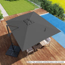 11 x 9 FT Cantilever Patio Umbrella with 360° Rotation and Easy Tilt Adjustment