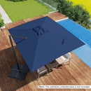 11 x 9 FT Cantilever Patio Umbrella with 360° Rotation and Easy Tilt Adjustment