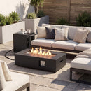 42 Inch 50 000 BTU Outdoor Rectangular Fire Table with Tank Holder