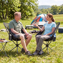 360° Swivel Camping Chair with Cup Holder - 330 lbs Capacity