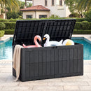 120 Gal Outdoor Deck Box with Lid and Handles for Garden Tools