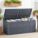 180 Gal Outdoor Deck Box All-Weather Lockable Storage Bin with Lid and Handles