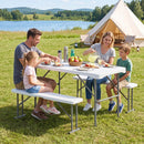 44" Folding Picnic Table Set with 2 Benches HDPE