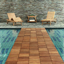 Denali Oiled Teak Outdoor Interlocking Tiles, 9 Slat (10 sq ft) by NORDICTEAK.COM