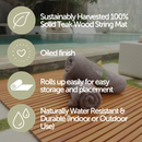 Wyoming Oiled Teak Shower and Bath String Mat 31.4″ x 19.6″ by NORDICTEAK.COM