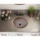 Noce Brown Turkish Handcrafted Travertine Drop-In Bathroom Sink