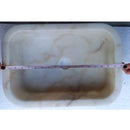 European White Marble Rectangular Farmhouse Sink Semi Polished