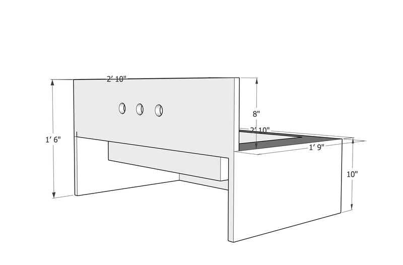 Calacatta Viola Marble Rectangular Wall-mount Bathroom Sink with 8" Backsplash (W)21" (L)34" (H)10"