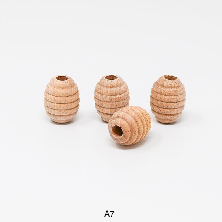 Wood beads for macrame, garlands and crafts
