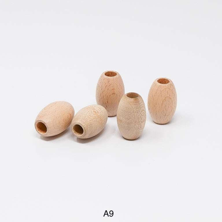 Wood beads for macrame, garlands and crafts